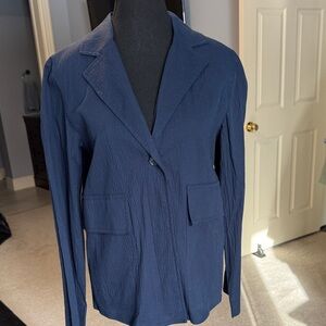 COS Textured Blue Blazer